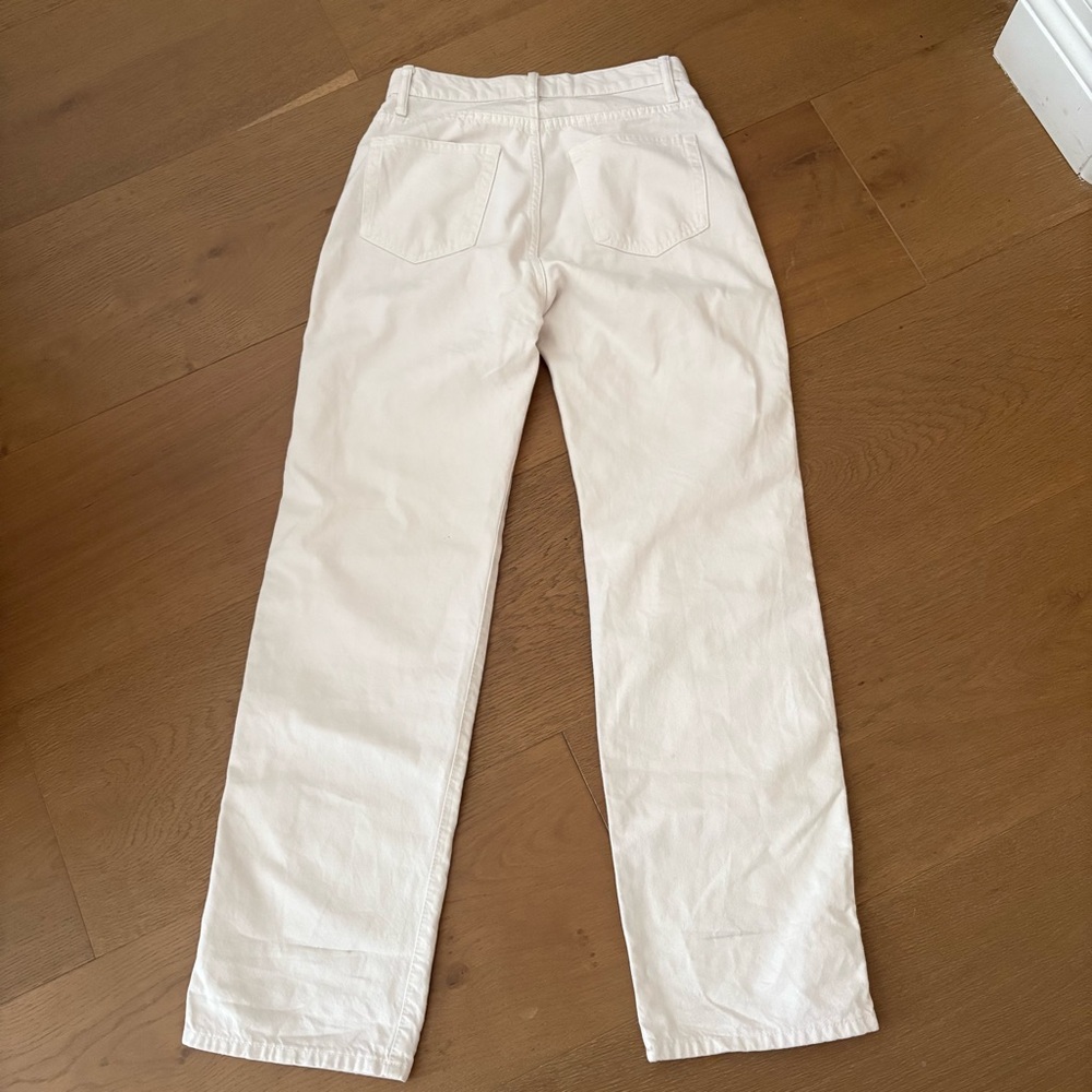 Reformation Women's Straight Leg Jeans - Cream - Picture 3 of 6